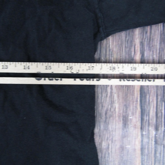 Champion Shirt Mens Medium Black Red Script Logo Short Sleeve Tee Casual Haiti - Picture 4 of 5